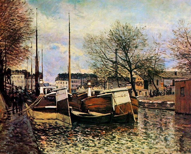Sisley Alfred Fishing boat Sun. Alfred Sisley