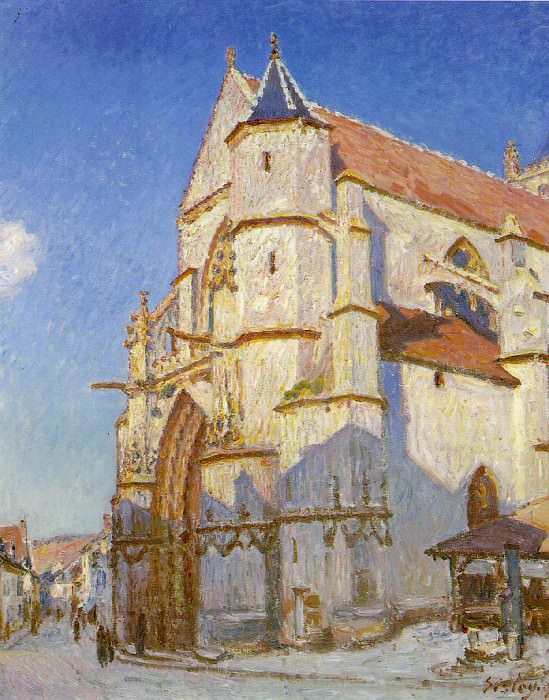 church. Alfred Sisley