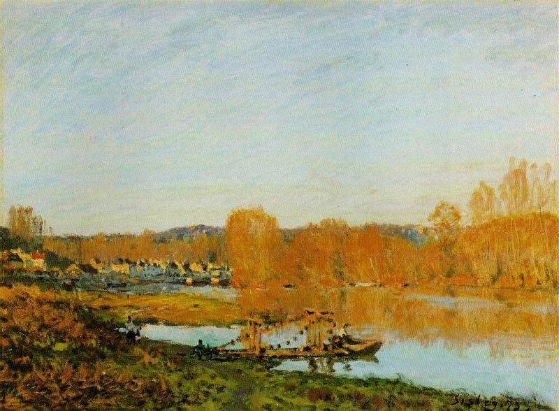 Sisley Lautomne. Bords de la Seine pres Bougival, 1873, 46x. Alfred Sisley