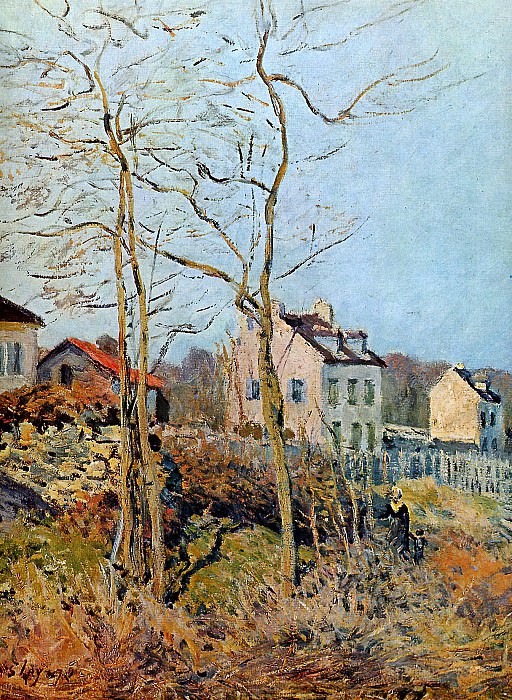 Sisley Alfred Village at the edge of the forest Sun. Alfred Sisley