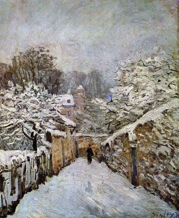 Sisley Alfred Snow in Louveciennes. Alfred Sisley