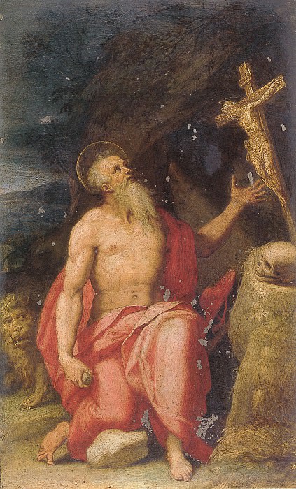 Saint Jerome in the Wilderness. Lorenzo Sabatini