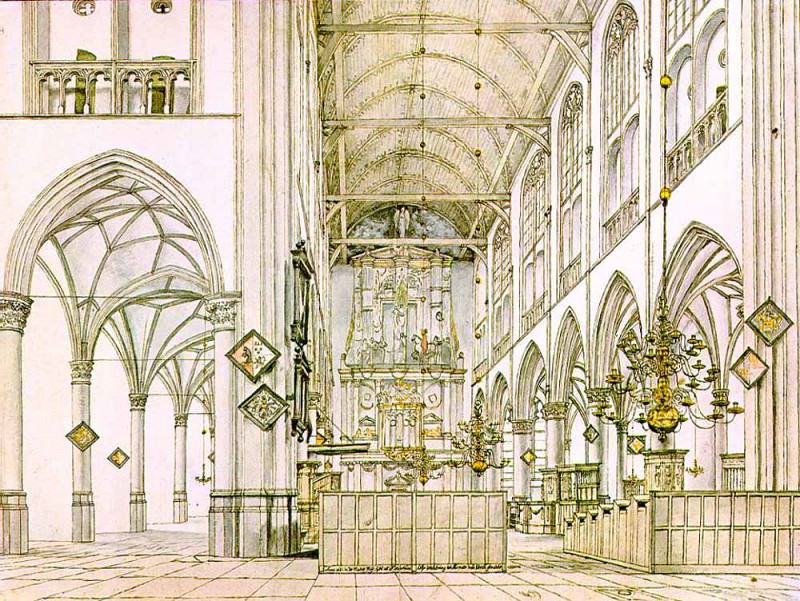 Интерьер церкви в Алкмаре. Питер Янс Санредам
