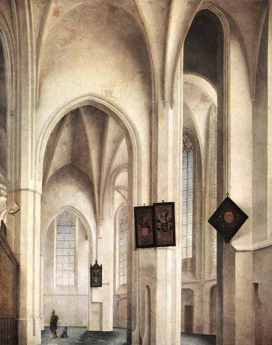 SAENREDAM Pieter Jansz Interior Of The St Jacob Church In Utrecht 1642. Питер Янс Санредам