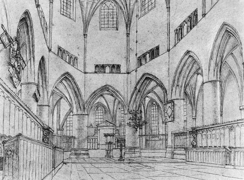 Interior Of The Choir Of St Bavo At Haarlem. Pieter Jansz Saenredam