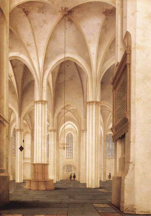 The Buurkerk At Utrecht 1654. Pieter Jansz Saenredam