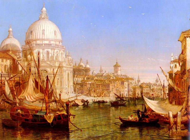 selous Henry Courtney A View Along The Grand Canal With Santa Maria Della Salute. Генри Кортни Селус
