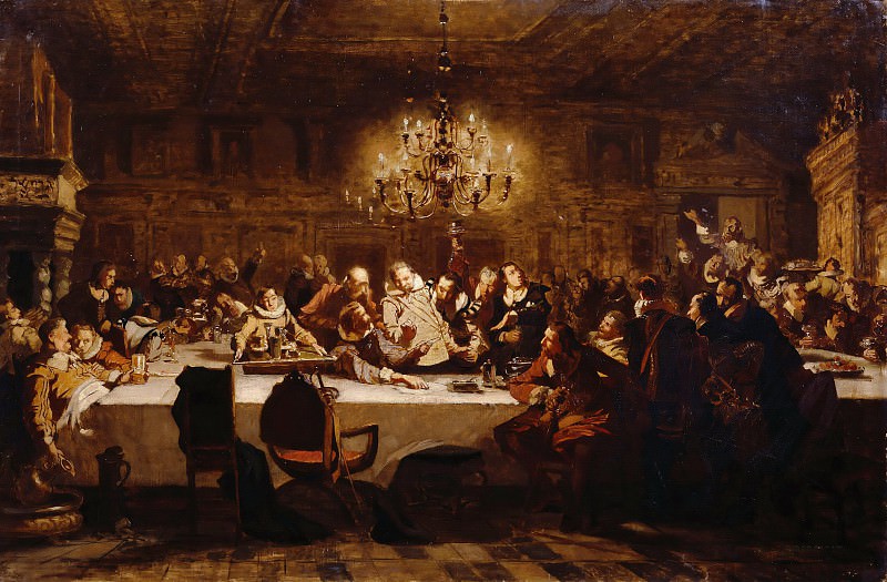 The last banquet of Wallensteins officers. Julius Scholtz