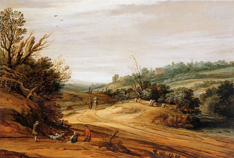 Santvoort van Pieter Dune landscape Sun. Ван Питер Сантвоорт