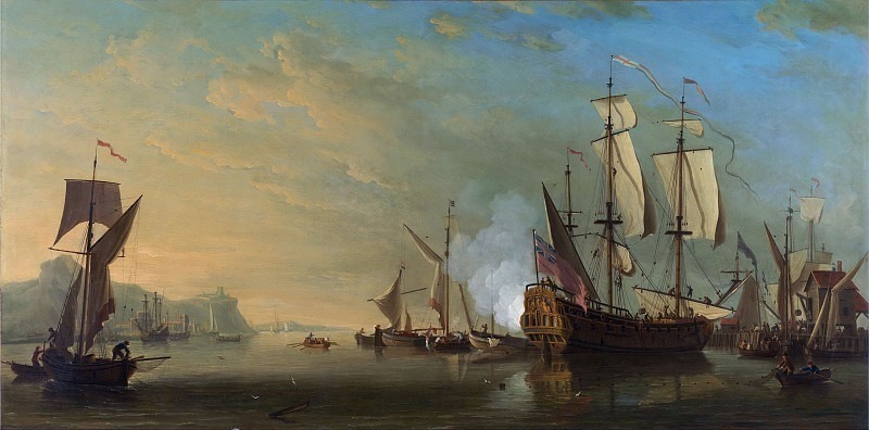 Shipping off Dover. Samuel Scott