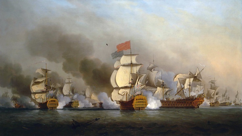 Vice Admiral Sir George Anson’s Victory off Cape Finisterre. Samuel Scott