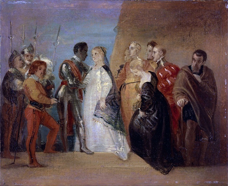 The Return of Othello, from Othello, Act II, Scene ii. Thomas Stothard
