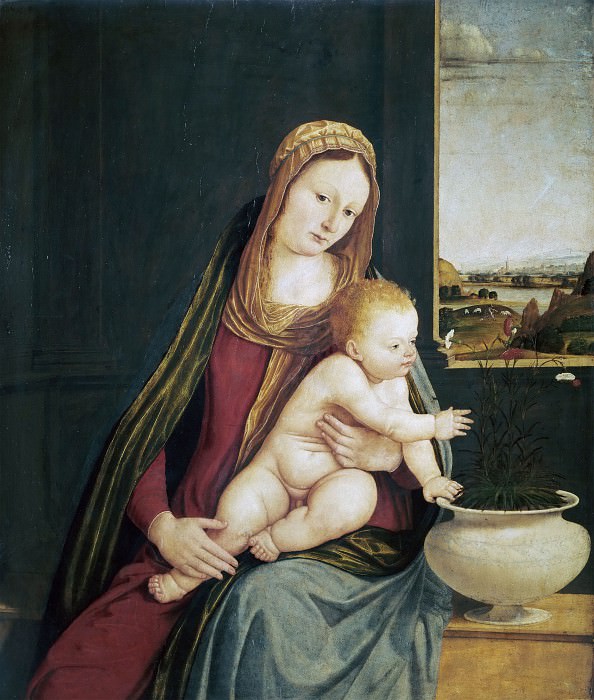 Madonna of the Carnation. Andrea Solario