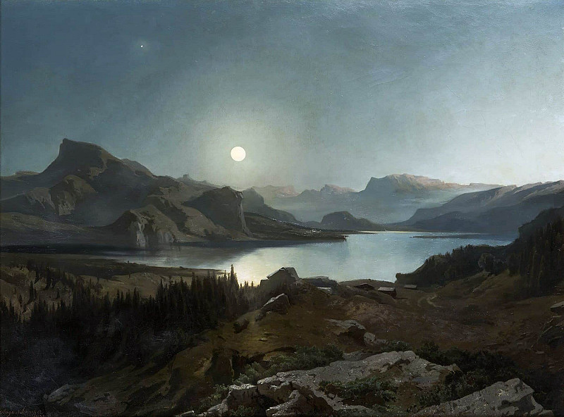 Alpine Lake. August Schaeffer von Wienwald