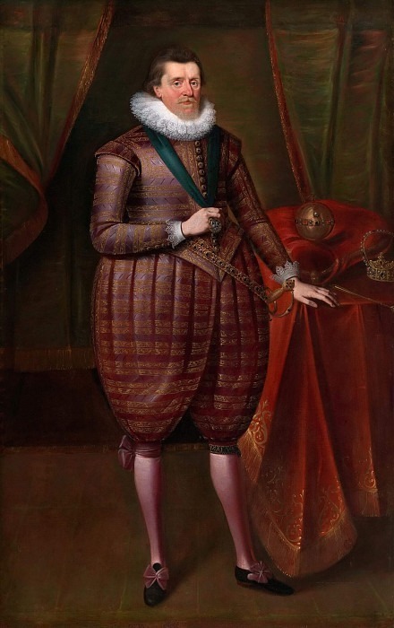 Король Англии Джеймс I (также Король Шотландии Джеймс VI). Пол ван Сомер