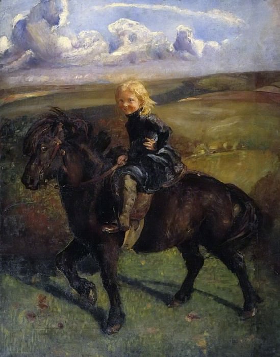 Miss Elizabeth Williamson on a Pony. Annie Louisa Swynnerton