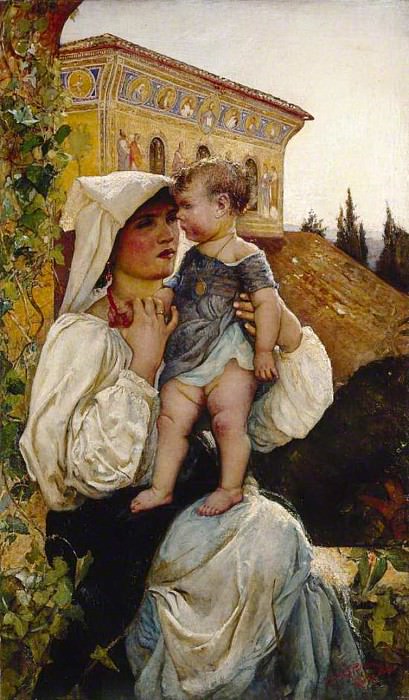 Итальянская мать с ребёнком. Анни Луиза Свиннертон