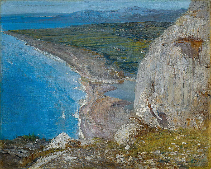 The coast of Lebanon. Giulio Aristide Sartorio