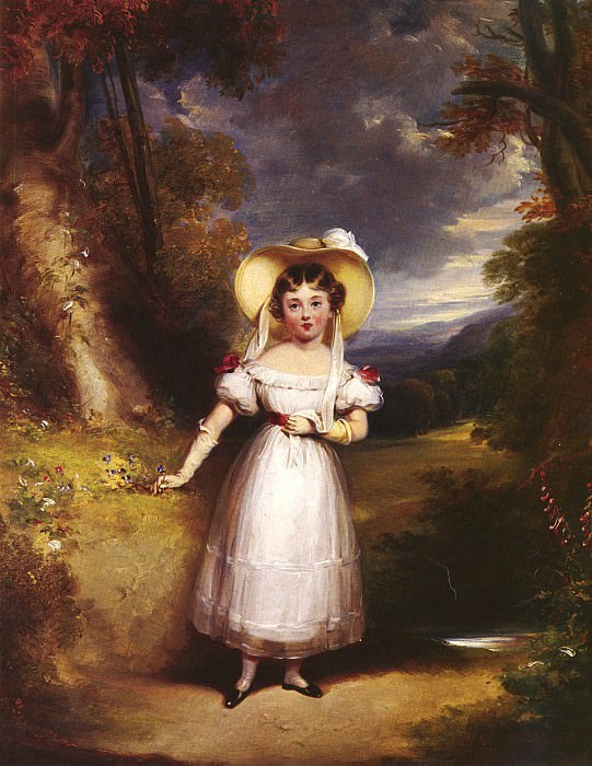 Smith Stephen Princess Victoria, Aged Nine, In A Landscape. Stephen Catterson Smith