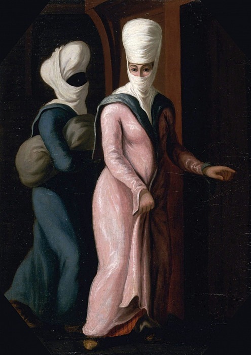 Турецкая дама идёт со своим рабом в баню. Фрэнсис Смит