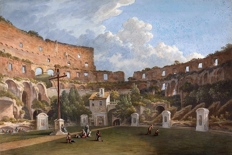Внутренний вид Колизея в Риме. Джон Уорвик Смит