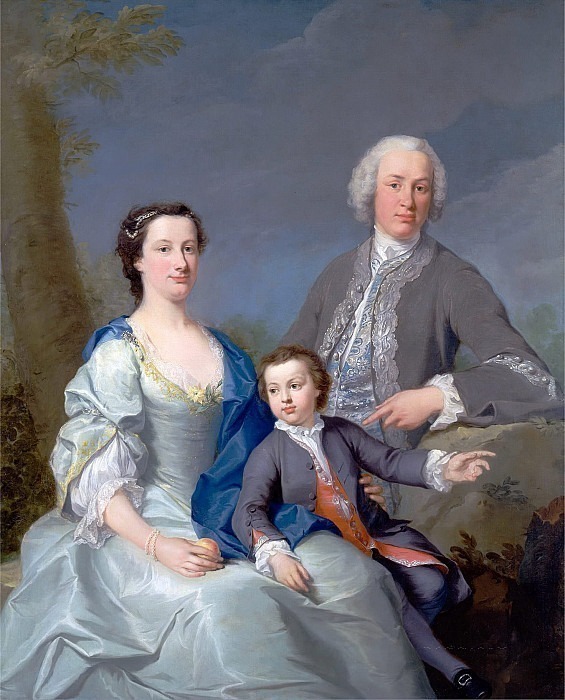 Sir Robert and Lady Smyth with Their Son, Hervey. Andrea Soldi