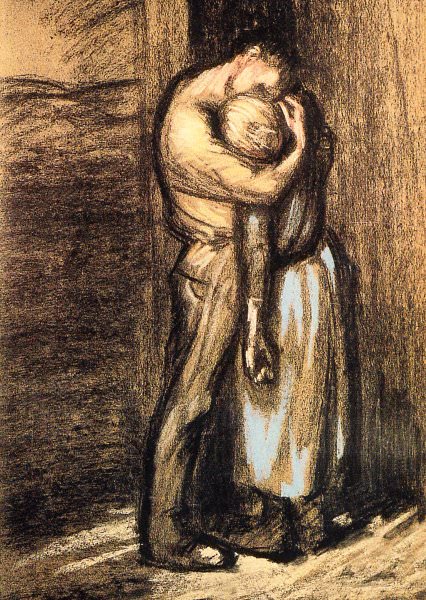 Steinlen, Theophile-Alexandre - The Kiss (end. Theophile-Alexandre Steinlen
