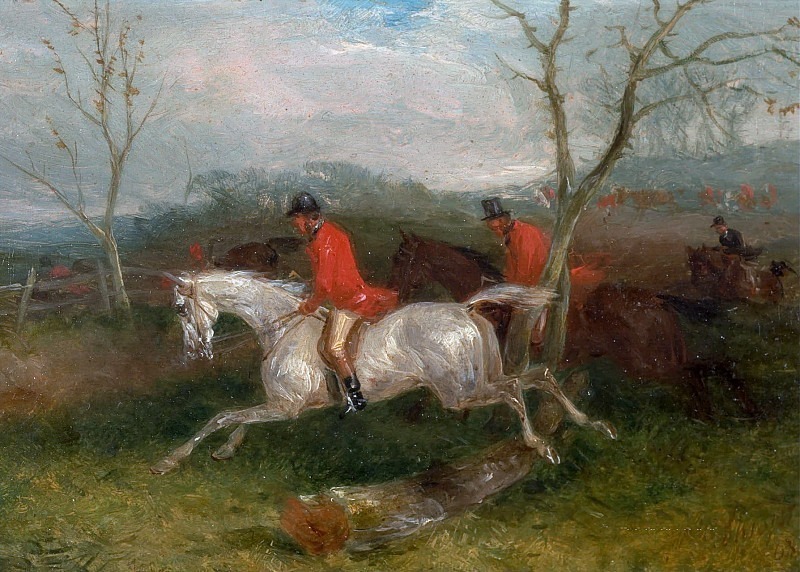 Foxhunting - Coming to a Fence (Full Cry). William Joseph Shayer