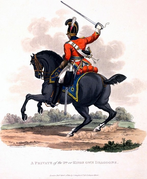 Uniform of a Private of the 3rd or Kings Own Dragoons. Charles Hamilton Smith