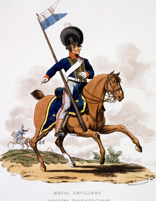 Uniform of the Royal Artillery, Mounted Rockett Corps. Charles Hamilton Smith