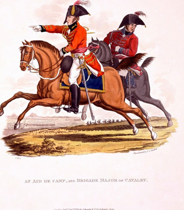 Uniforms of an Aide de Camp, and of a Brigade Major of Cavalry. Charles Hamilton Smith