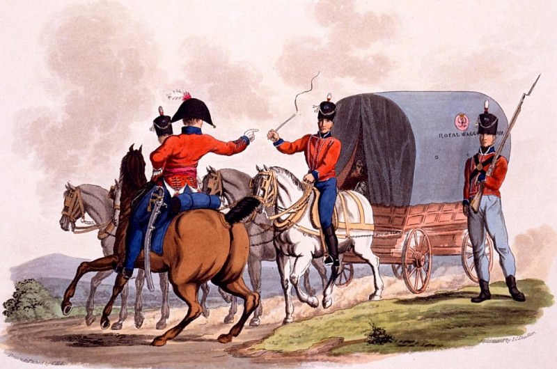 Форма офицера, рядового и водителя Royal Wagon Train. Чарльз Гамильтон Смит