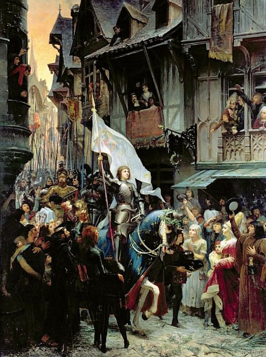 The Entrance of Joan of Arc (1412-1431) into Orleans on 8th May 1429. Jean-Jacques Scherrer