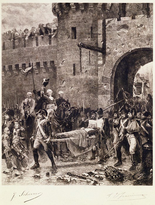 The Death of Bonchamps in 1793. Jean-Jacques Scherrer
