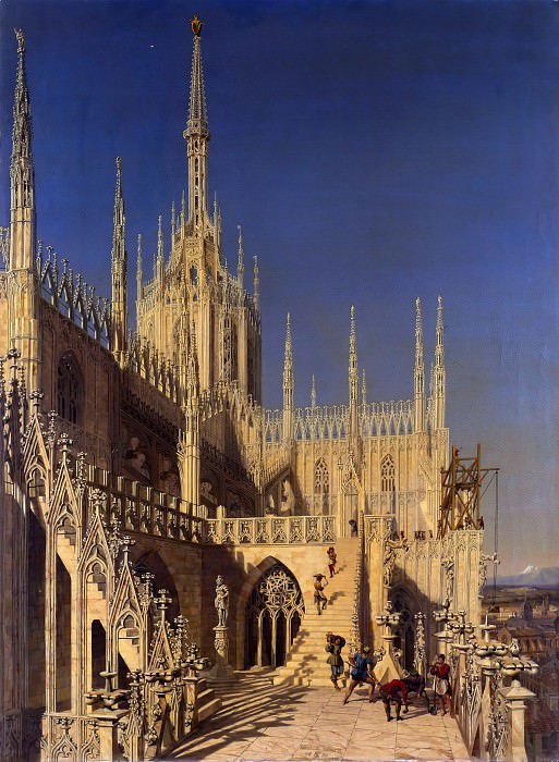 Tower of the Milan cathedral. Johann Karl Schultz