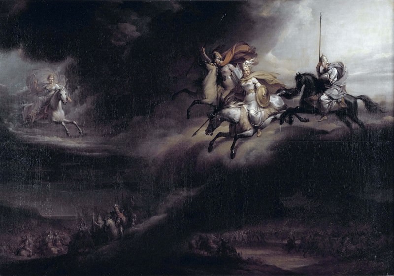 Valkyries Riding into Battle. Johan Gustaf Sandberg