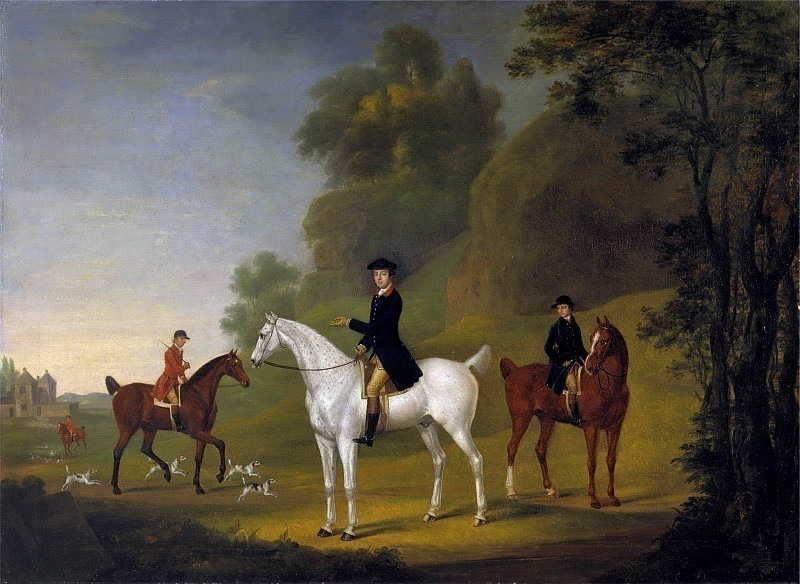 Лорд Балкли и его гончие, его охотник Джон Уэллс и Уиппер-Ин Дженнингс. Thomas Stringer