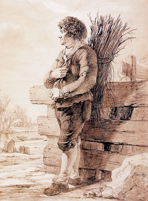 Мужчина с вязанкой хвороста. Якоб ван Стрий