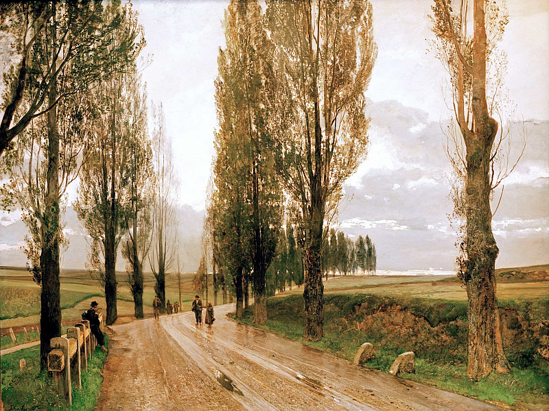 Ряд тополей после бури. Эмиль Якоб Шиндлер