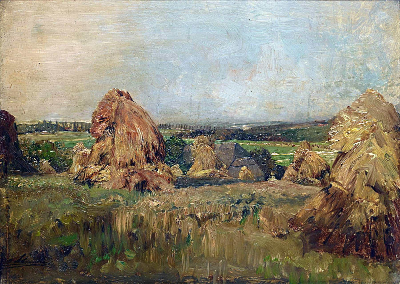 Harvest month in Plankenberg; Erntemonat in Plankenberg. Emil Jakob Schindler