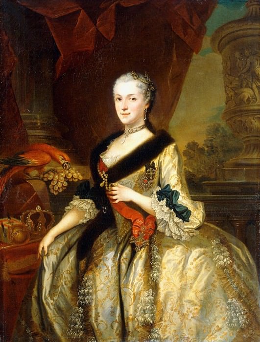 Мария Жозефа, королева Польши, в три четверти роста. Луи де Сильвестр