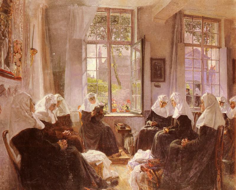 Silbert Max The Lacemakers Of Ghent At Prayer. Макс Сильберт