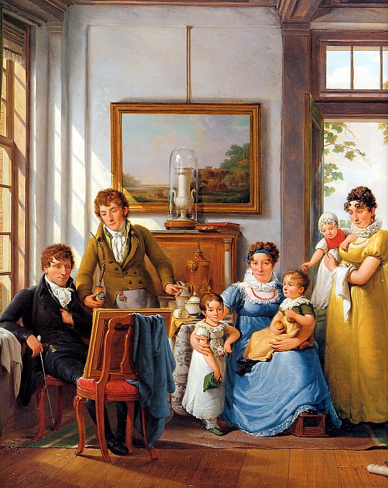 Strij van Abraham Hendrik Weymans and his family detail Sun. Абрахам ван Стрий
