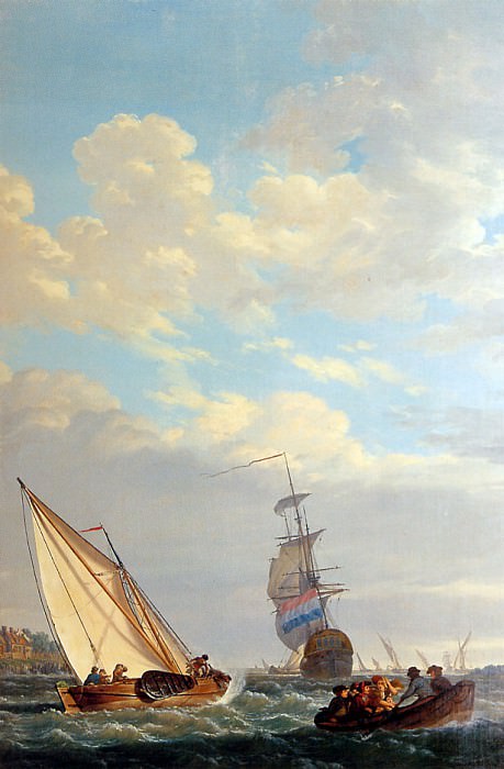 Strij van Abraham Sailing of the Dordrecht Sun. Abraham van Strij
