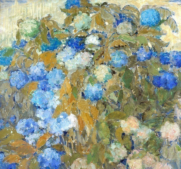 Blue hydrangeas, Nikolay Sapunov