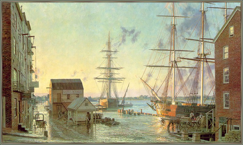 StobartJohn-Portsmouth-MerchantsRowIn1828-sj. John Stobart