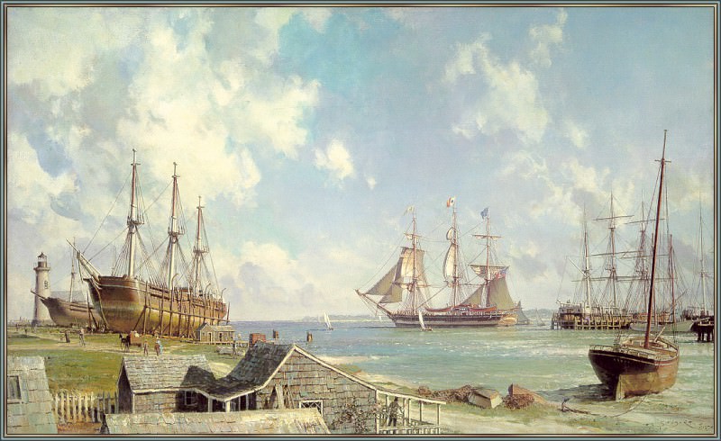 StobartJohn-Nantucket-SailingDayIn1841-sj. Джон Стобарт