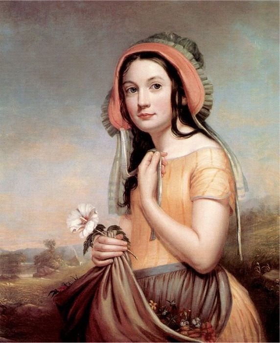 Elizabeth Hempstead Elliott Mount (1816-1858, artist’s wife) «Rose Of Sharon». Shepard Alonzo Mount