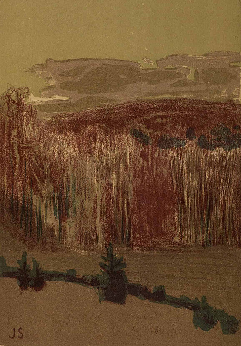 Пейзаж с берёзовой рощей. Ян Станиславский