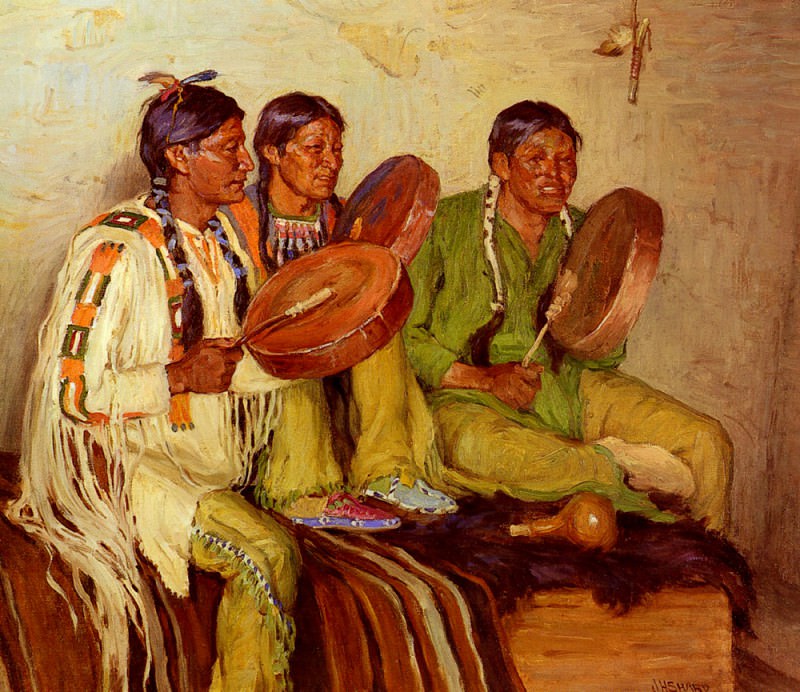 Sharp Joseph Henry Hunting Song Taos Indians. Joseph Henry Sharp